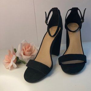 Black "Brash" heeled sandals womens size 8